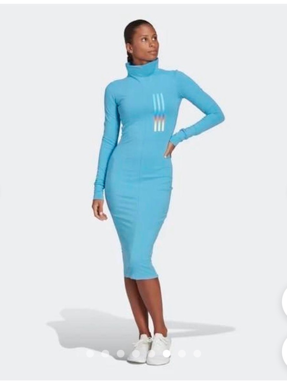 ADIDAS MISSION VICTORY MID-LENGTH BODYCON DRESS, NWT L
